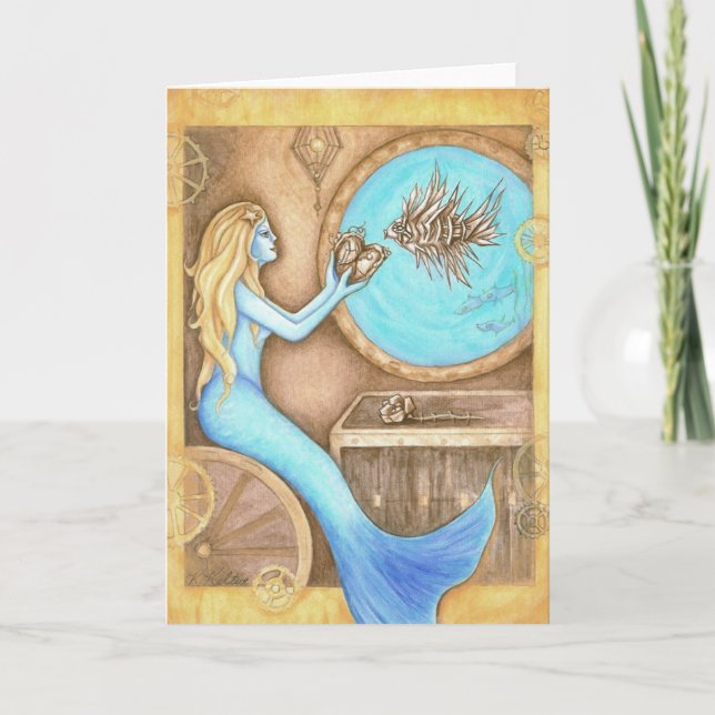 The Steampunk Heart Greeting Card (Front)