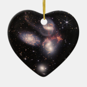 The Stephan's Quintet Galaxies   JWST Ceramic Ornament