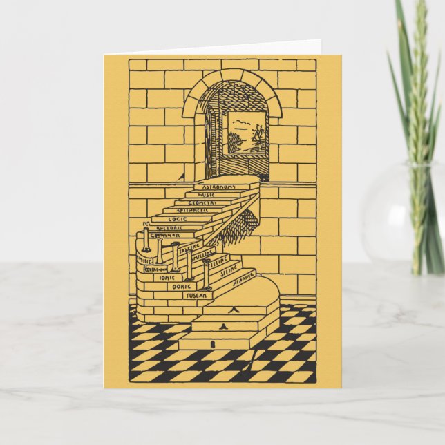 The Steps of Masonry Card (Front)