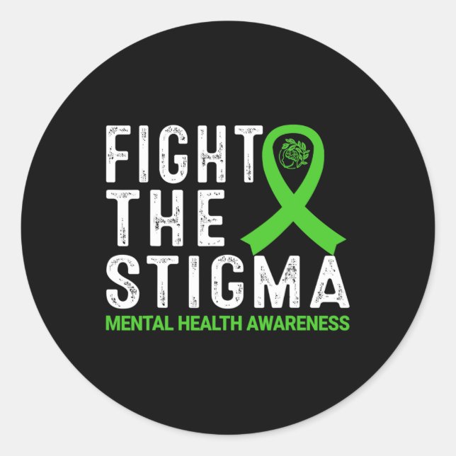 The Stigma Mental Health Awareness  Classic Round Sticker (Front)