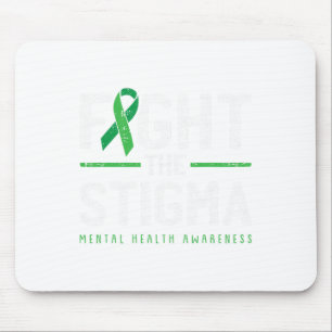 The Stigma Mental Health Awareness Green Ribbon 1 Mouse Pad
