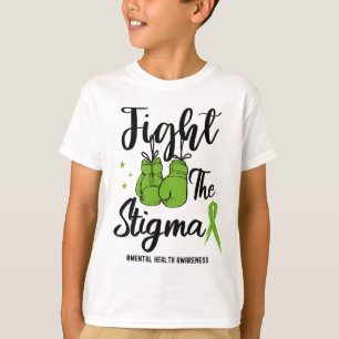 The Stigma Mental Health Awareness May Green Ribbo T-Shirt
