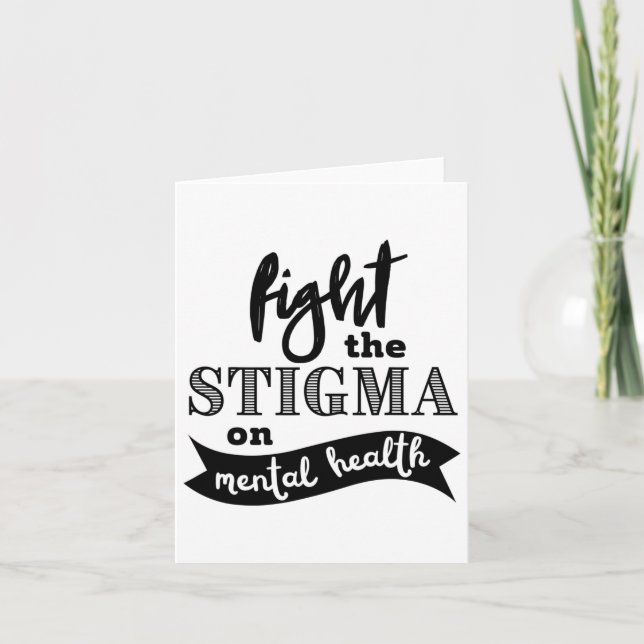 The Stigma Mental Health Awareness Mental Problems Card (Front)