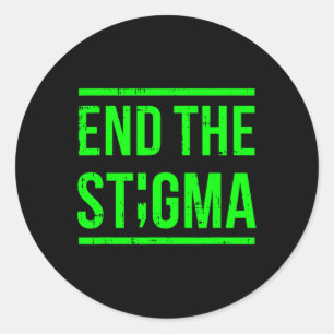 The Stigma Mental Health Awareness Warrior Counsel Classic Round Sticker