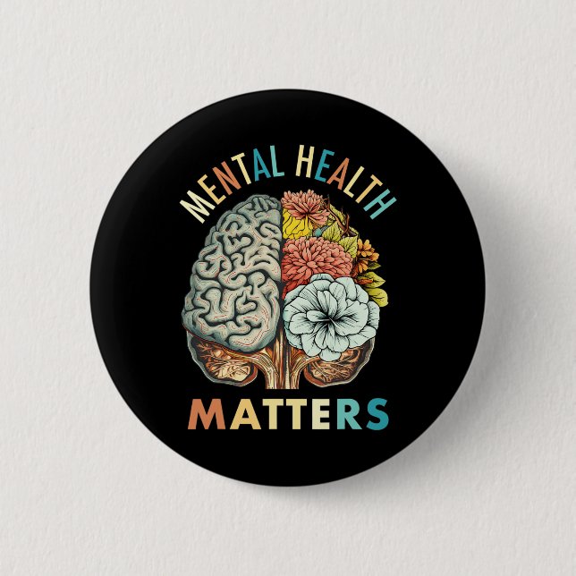 The Stigma Mental Health Problems Mental Awareness 2 Inch Round Button (Front)