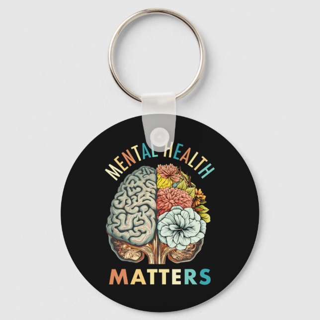 The Stigma Mental Health Problems Mental Awareness Keychain (Front)