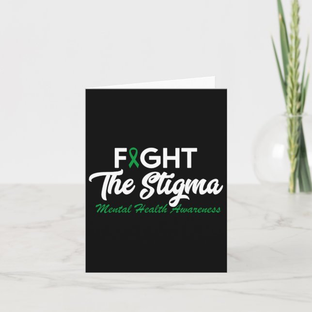 The Stigma Mental Health Problems Mental Health Aw Card (Front)