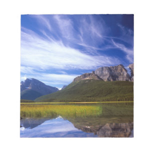 The still waters of Waterfowl Lake make a Notepad
