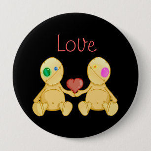 The Stitches Love 4 Inch Round Button