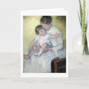 The Stocking, Mary Cassatt Card