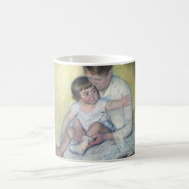 The Stocking, Mary Cassatt Coffee Mug (Center)