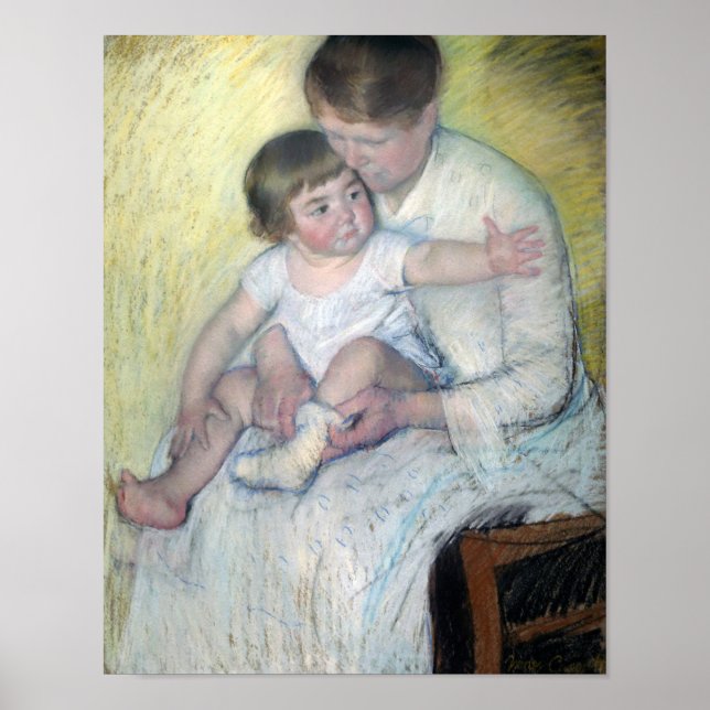 The Stocking, Mary Cassatt Poster (Front)