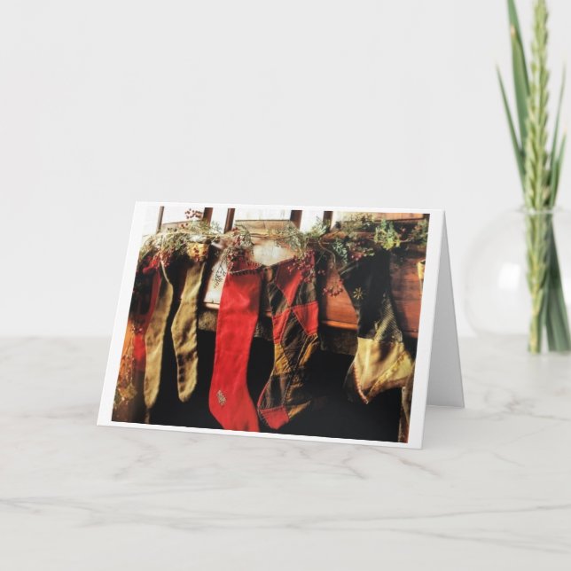 **THE STOCKINGS ARE HUNG** MERRY CHRISTMAS CARD (Front)