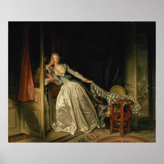 The Stolen Kiss by Fragonard, Large Poster (Front)