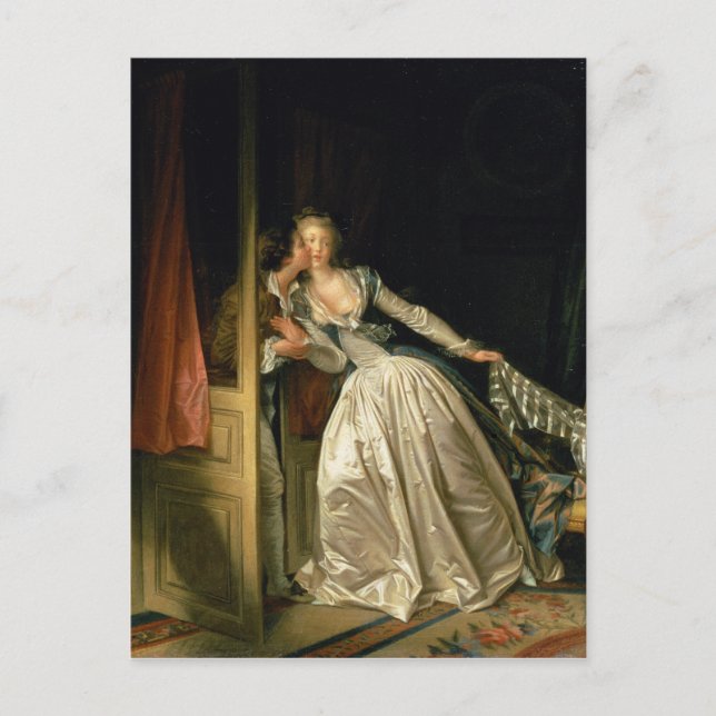 The Stolen Kiss by Jean-Honoré Fragonard Postcard (Front)