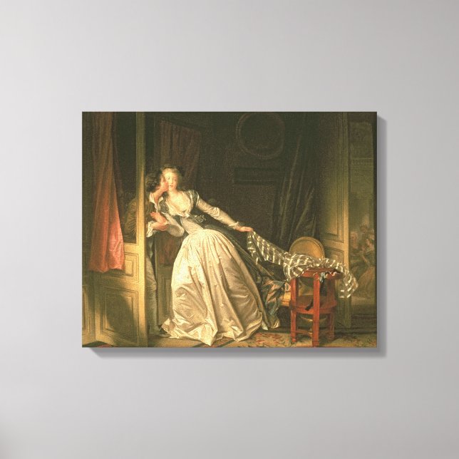 The Stolen Kiss, c.1788 Canvas Print (Front)
