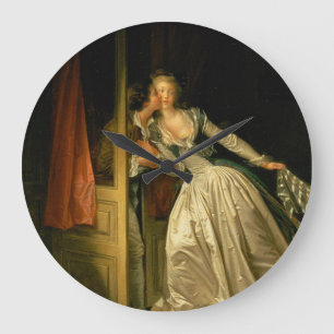 The Stolen Kiss Fragonard Large Clock