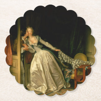The Stolen Kiss Fragonard Paper Coaster