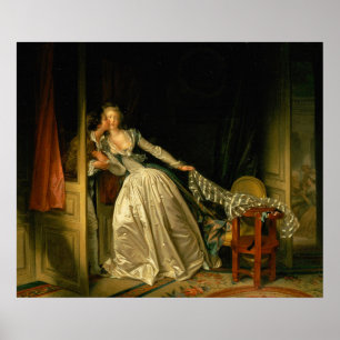 The Stolen Kiss Fragonard Poster