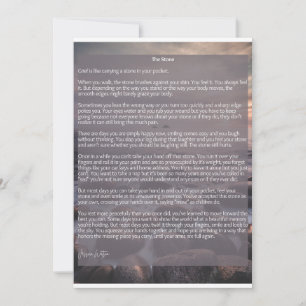 The Stone, a poem about grief and loss Holiday Card