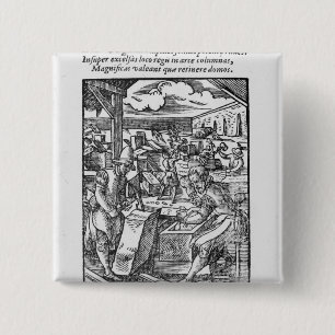 The stone-cutter 2 inch square button