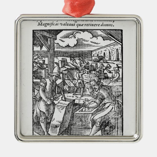 The stone-cutter metal ornament (Front)