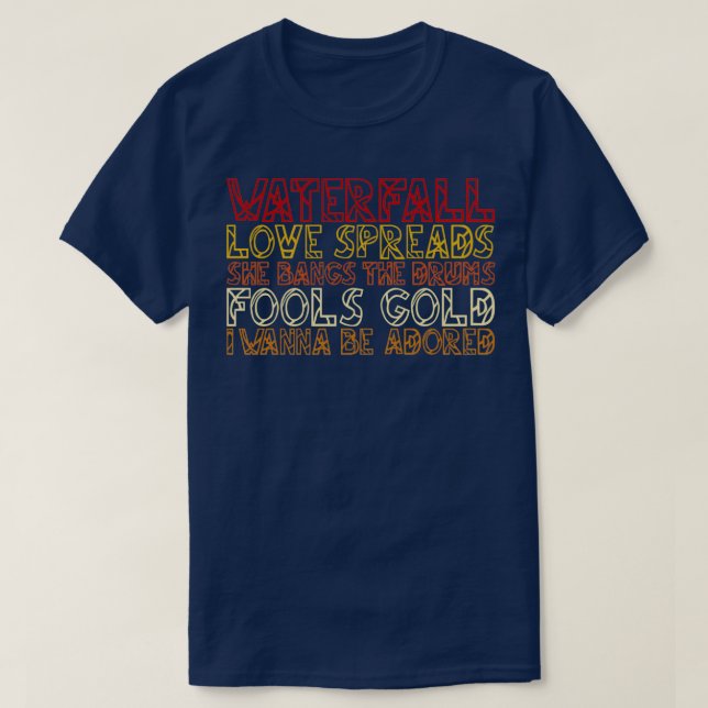 The Stone Roses Songs T-Shirt (Design Front)