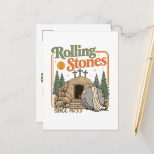 The Stone was Rolled Away He is Alive Announcement Postcard