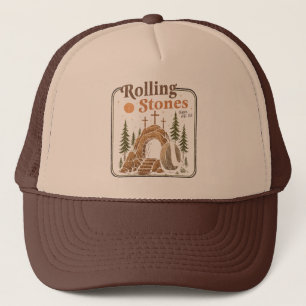 The Stone Was Rolled Away He Is Alive Easter Trucker Hat