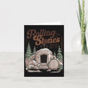 The Stone Was Rolled Away He Is Alive Retro Christ Card