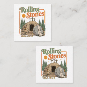 The Stone was Rolled Away He is Alive  Square Business Card