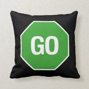 The Stop Go Pillow! Throw Pillow