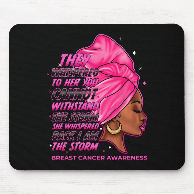 The Storm Black Women Breast Cancer Survivor Pink  Mouse Pad (Front)