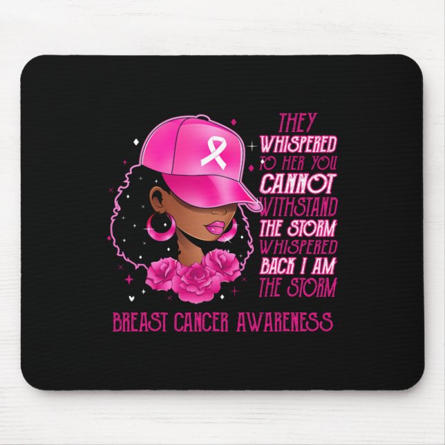 The Storm Black Women Breast Cancer Survivor Pink  Mouse Pad (Front)