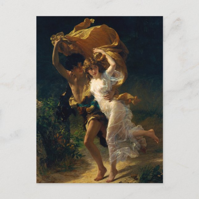 The Storm by Pierre Auguste Cot (1880) Postcard (Front)