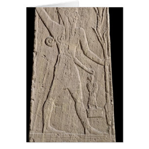 The storm-god Baal with a thunderbolt