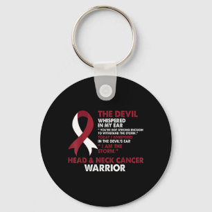 The Storm Head Neck Cancer Awareness Warrior Keychain