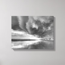 The Storm On New Smyrna Beach (Black and White)
