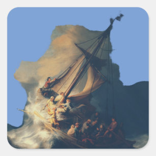 The Storm on the Sea of Galilee Square Sticker