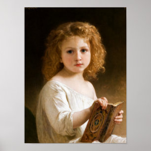 The Story Book, 1877 by William-Adolphe Bouguereau Poster