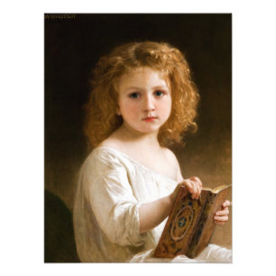 The Story Book by William-Adolphe Bouguereau Photo Print