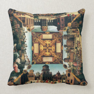 The Story of David, painted tabletop, 1534 (oil on Throw Pillow