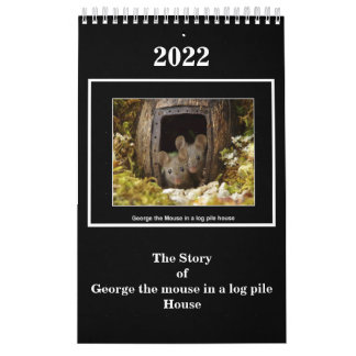 The story of George the mouse in a log pile house Calendar