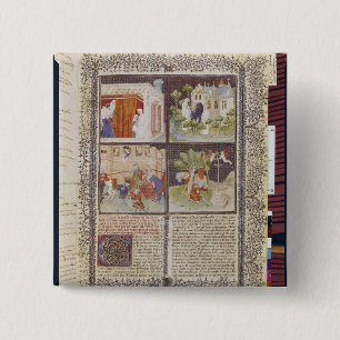 The Story of Lancelot and the Quest for Holy 2 Inch Square Button