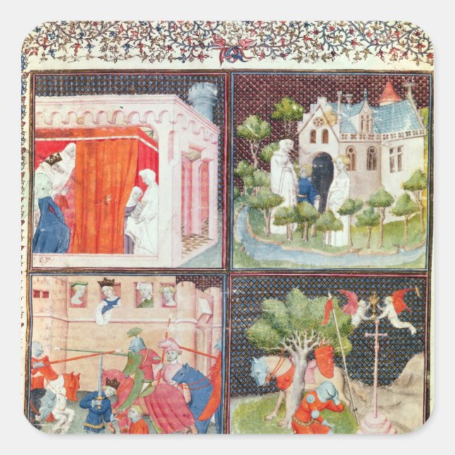 The Story of Lancelot Square Sticker (Front)