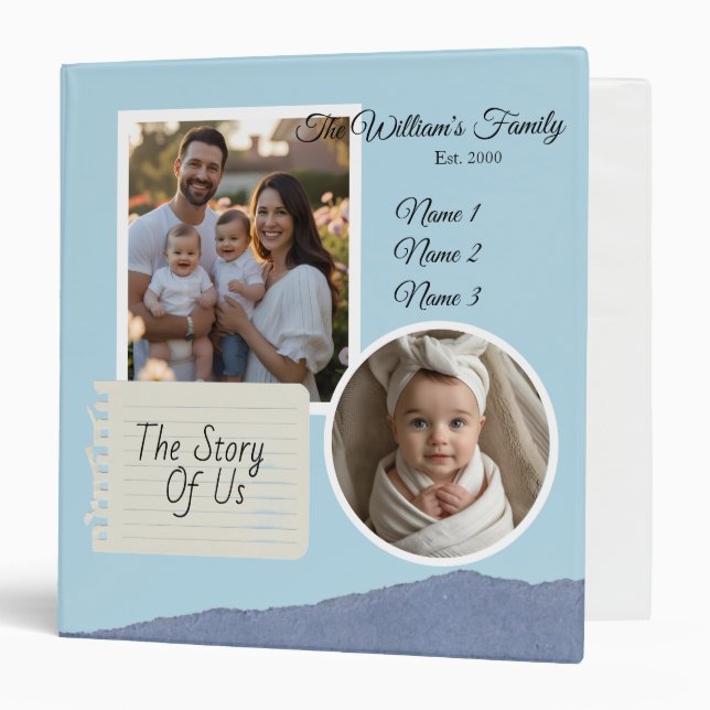 The Story of Us Scrapbook 3 Ring Binder (Front/Inside)