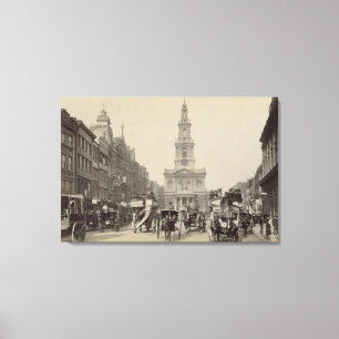 The Strand, c.1880 (sepia photo) Canvas Print