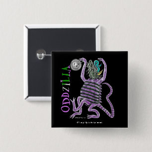 The Strange Tail Of Oddzilla 2 Inch Square Button