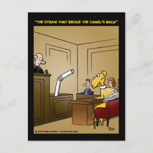 "The Straw That Broke The Camel's Back" Postcard