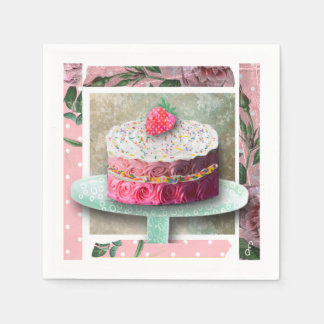 The Strawberry Rose Confection Napkin